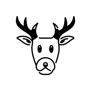 Deer, Animal, Wildlife, Forest, Antlers, Nature, Woodland, Mammal, Winter, Silhouette, Wild icon