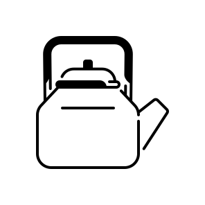 Kettle, Boiling, Water, Tea, Kitchen, Steam, Cookware, Metal, Pot, Handle, Appliance icon