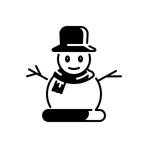 Snowman, Winter, Cold, Snow, Frozen, Holiday, Christmas, Ice, Cartoon, Cute, Character icon