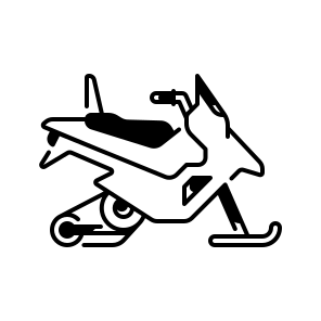 Snowmobile, Winter, Vehicle, Snow, Motor, Transport, Cold, Outdoor, Speed, Track, Adventure icon