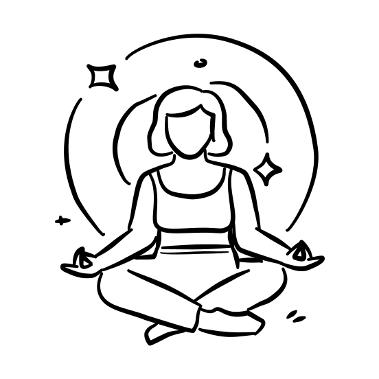 Meditation, Yoga, Calm, Wellness, Person, Woman, Healthy, Relax, Relaxation, Peaceful, Harmony illustration