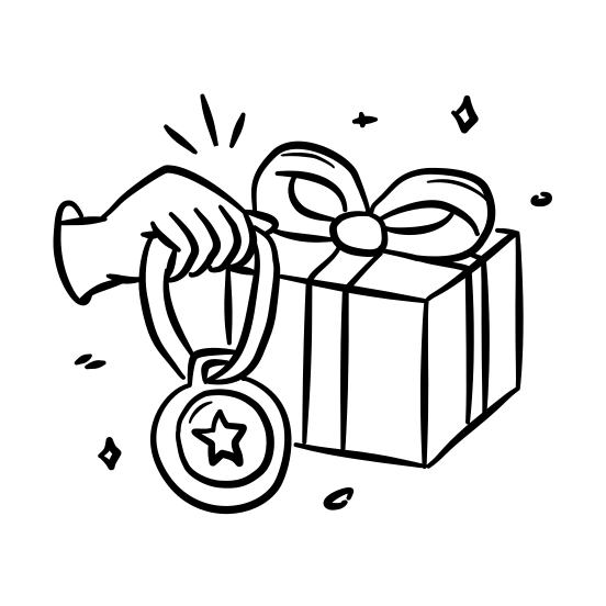 Self Reward, Achievement, Success, Motivation, Happy, Winner, Goal, Award, Growth, Celebration, Gift illustration
