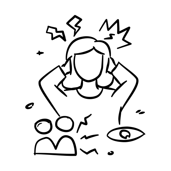 Social Anxiety, Stress, Depressed, Woman, Loneliness, Depression, Mental, Problem, Disorder, Fear, Phobia illustration