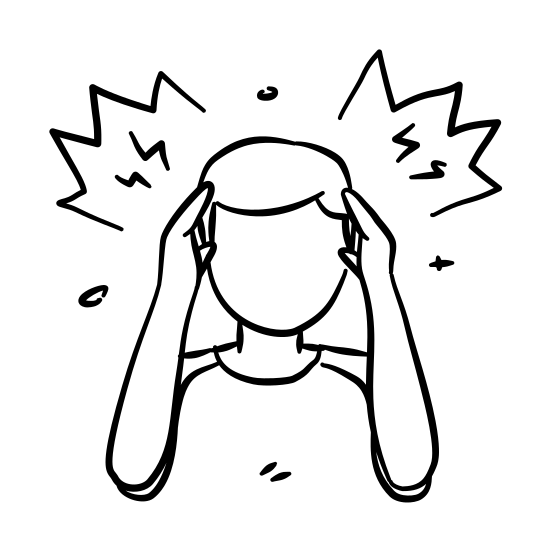 Stress, Tired, Anxiety, Person, Work, Depression, Burnout, Headache, Frustrated, Fatigue, Exhausted illustration