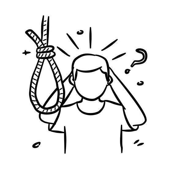 Suicide, Depression, Problem, Health, Feeling, Psychology,  Prevention, Help, Awareness, Stress, Anxiety illustration