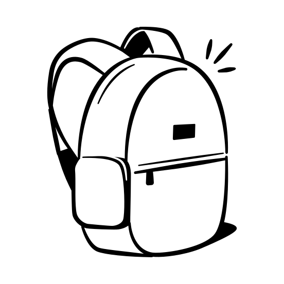 Backpack, School, Bag, Education, Student, Learning, Study, Supplies, Travel, Classroom illustration