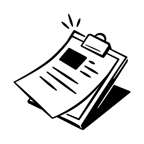 Clipboard, Document, Paper, Office, Note, Task, Checklist, Writing, Work, Organization illustration