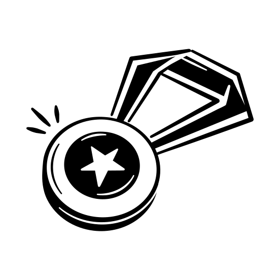 Medal, Award, Achievement, Success, Winner, Victory, Prize, Honor, Champion, Competition illustration