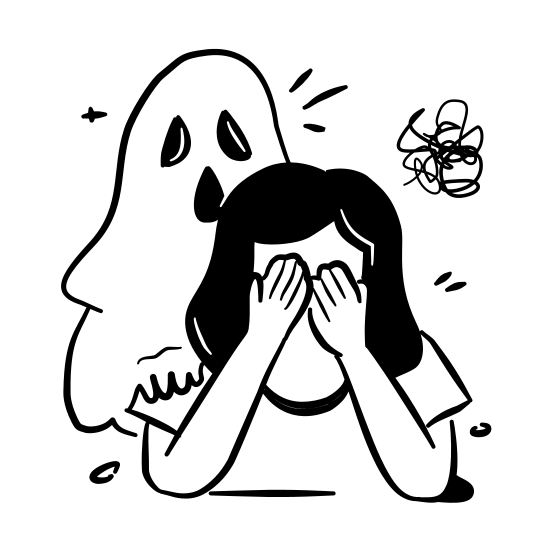 Anxious, Woman, Unhappy, Stress, Worried, Anxiety, Stressed, Upset, Problem, Frustrated, Depressed illustration