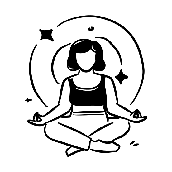 Meditation, Yoga, Calm, Wellness, Person, Woman, Healthy, Relax, Relaxation, Peaceful, Harmony illustration