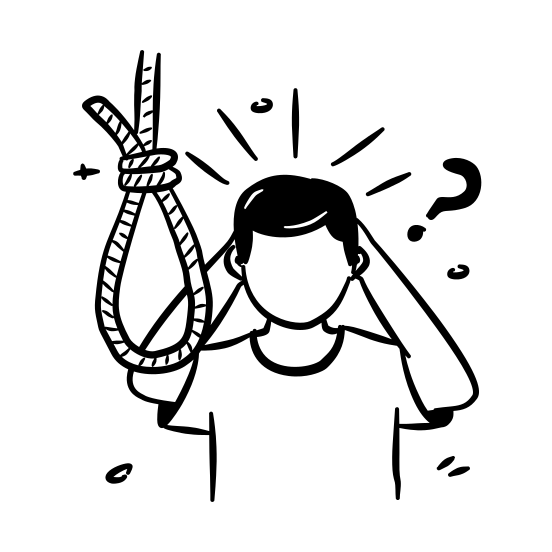 Suicide, Depression, Problem, Health, Feeling, Psychology,  Prevention, Help, Awareness, Stress, Anxiety illustration