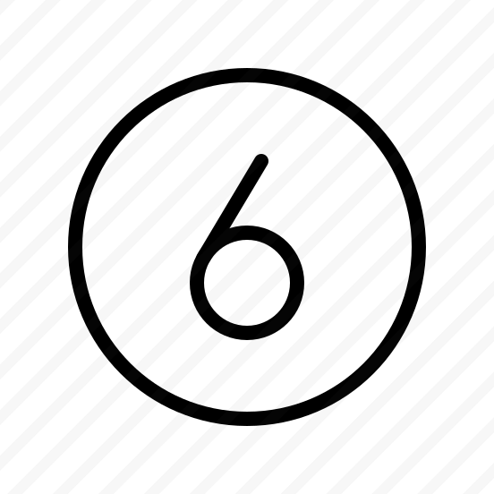 Number Circle Six Thin preview