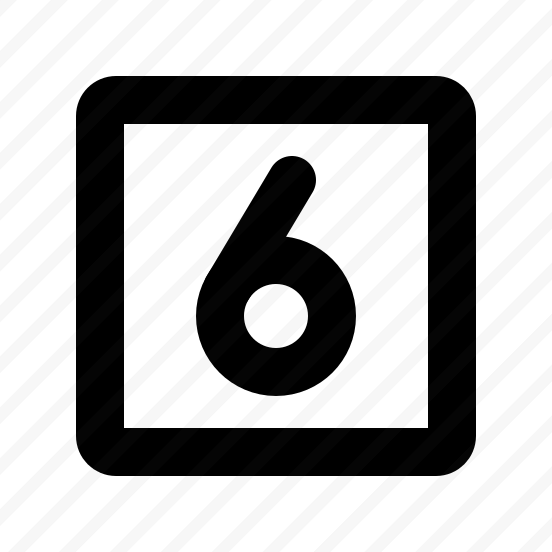 Number Square Six Bold preview
