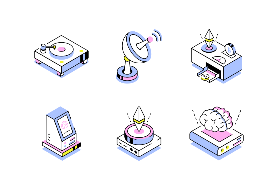 Technology and Digital Isometric Icons Large Set Preview