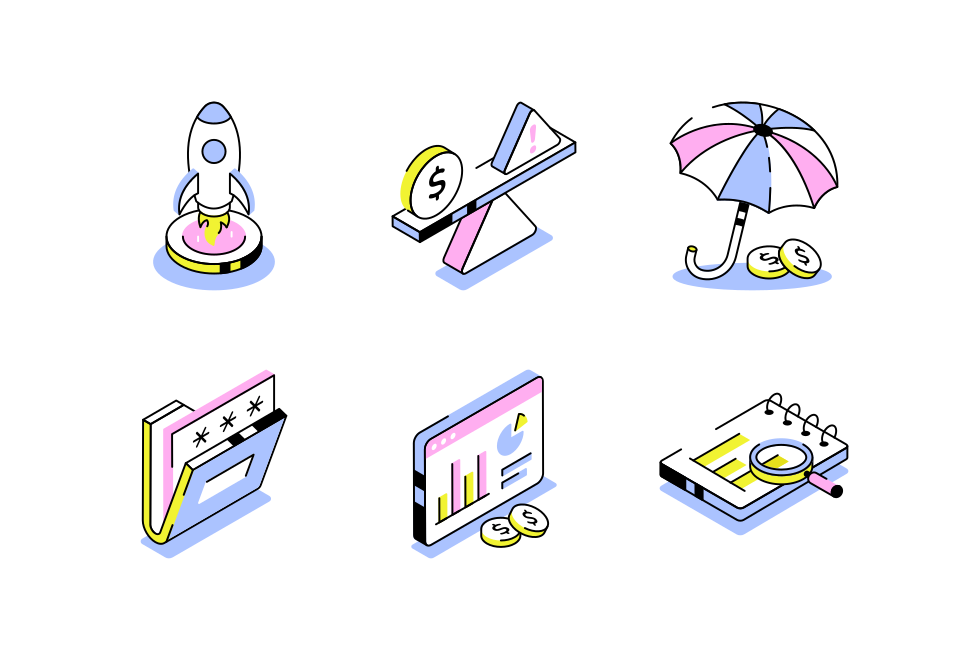 Business and Finance Isometric Icons Large Set Preview