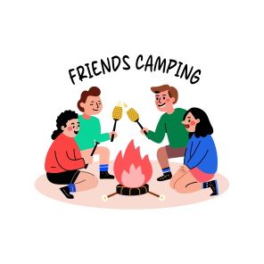 Friends Camping icon