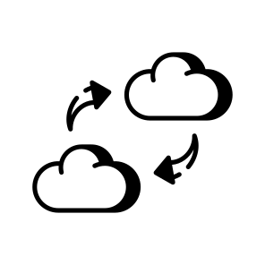 Cloud Migrating icon