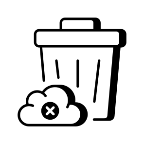 Cloud Trash icon