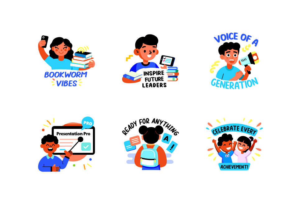 College and University Stickers  Large Set Preview