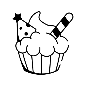 Decorated Cupcake icon