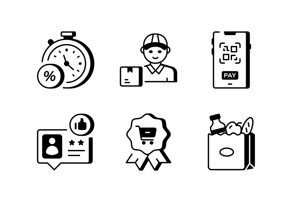 Ecommerce Icons Art Set Large Set Preview