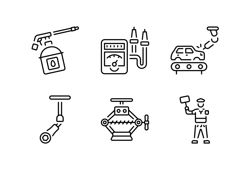 Automotive Industry Icon Set  Large Set Preview