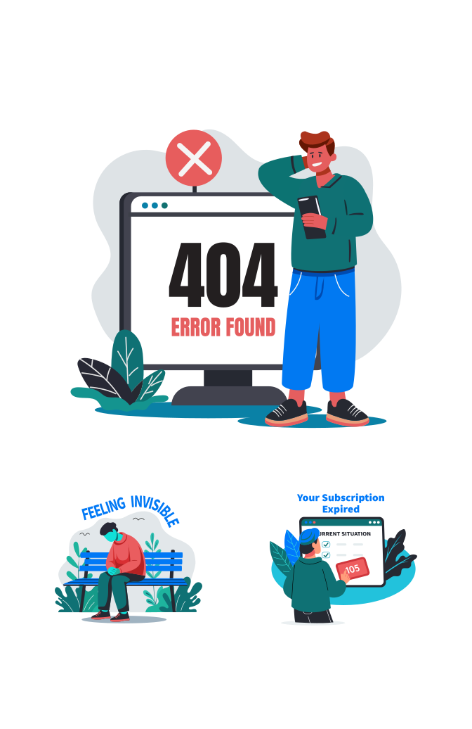 Empty State UI Illustrations Large Set Preview