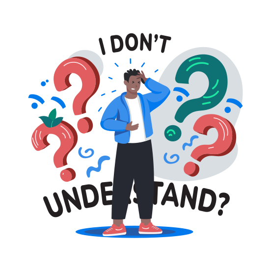 Baffled illustration