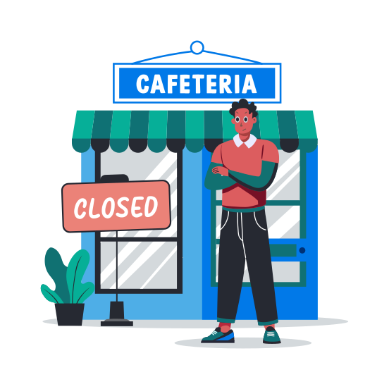Closed Cafe illustration