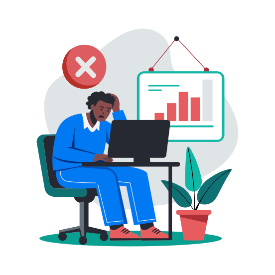 Frustrated illustration