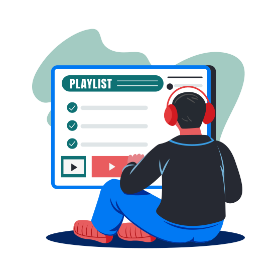 Listening Music illustration