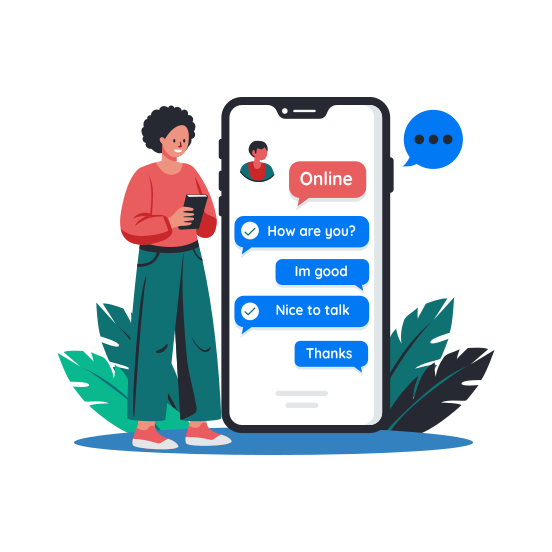 Online Chat illustration
