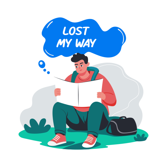 Person Lost illustration