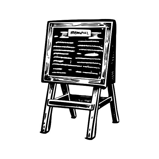 Blackboard Stand illustration