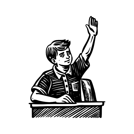 Raising Hand illustration