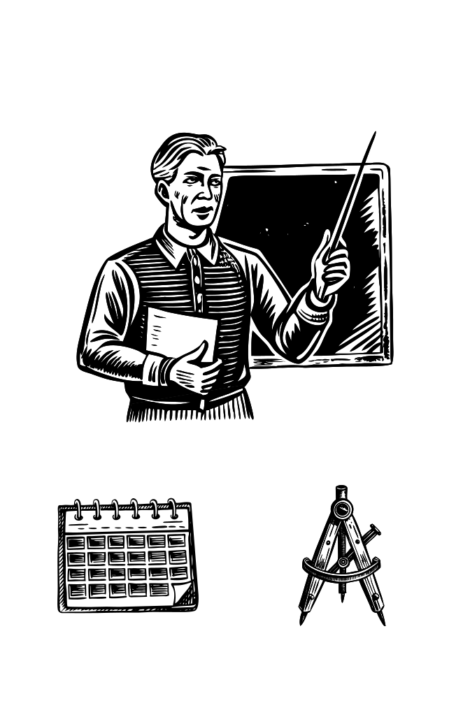 Vintage Classroom Illustration Set Large Set Preview