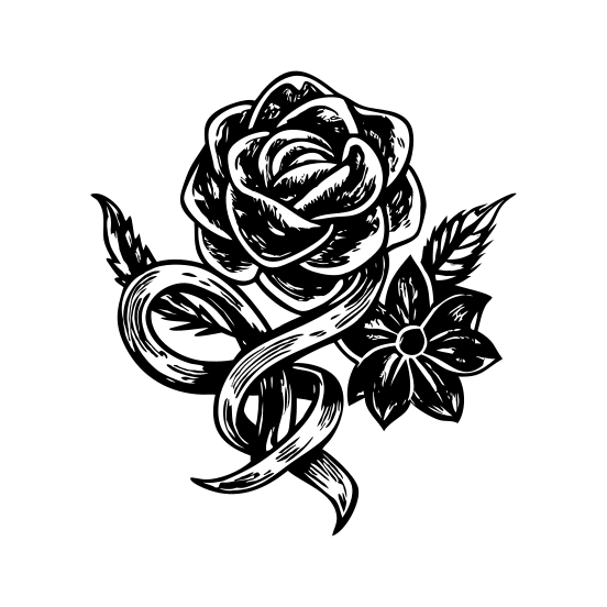 Ornamental Rose illustration