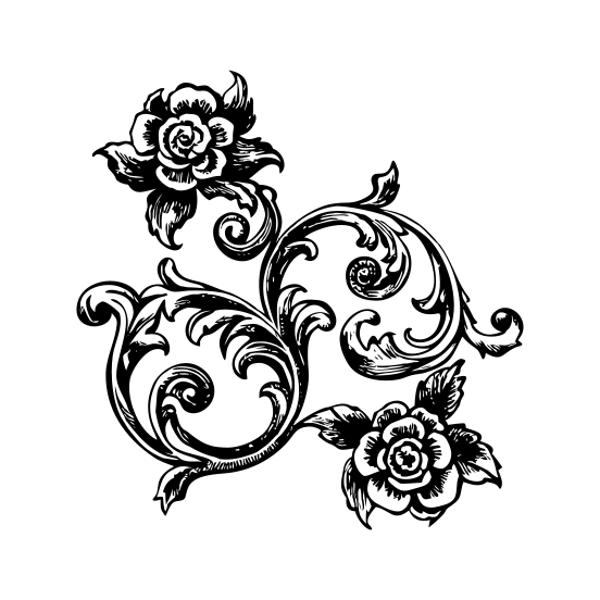 Ornate Roses illustration