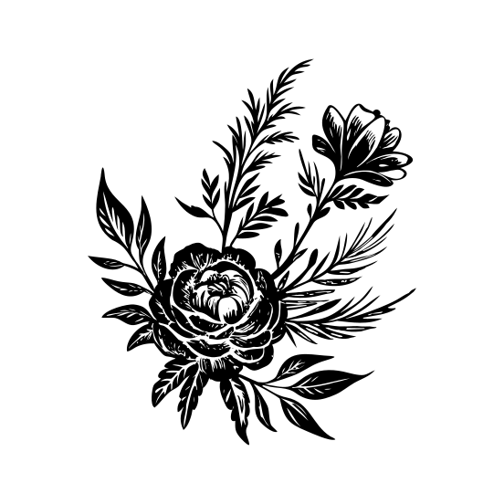 Peony Leaves illustration