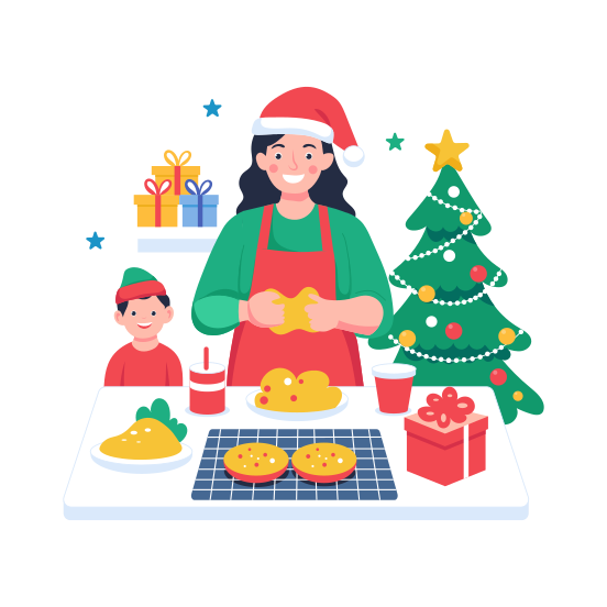 Christmas Food illustration