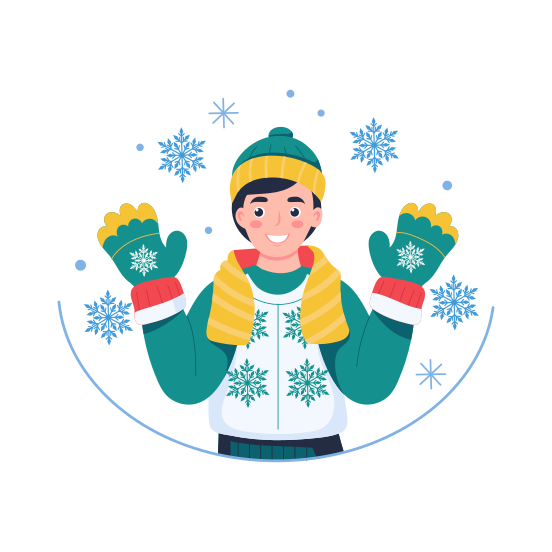 Enjoying Winter illustration