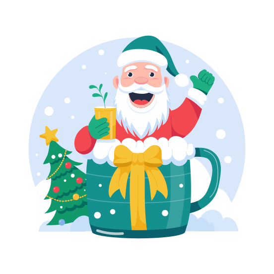 Happy Santa illustration