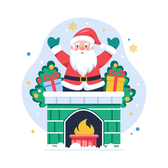 Santa Chimney illustration