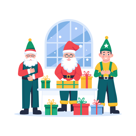 Santa Helpers illustration