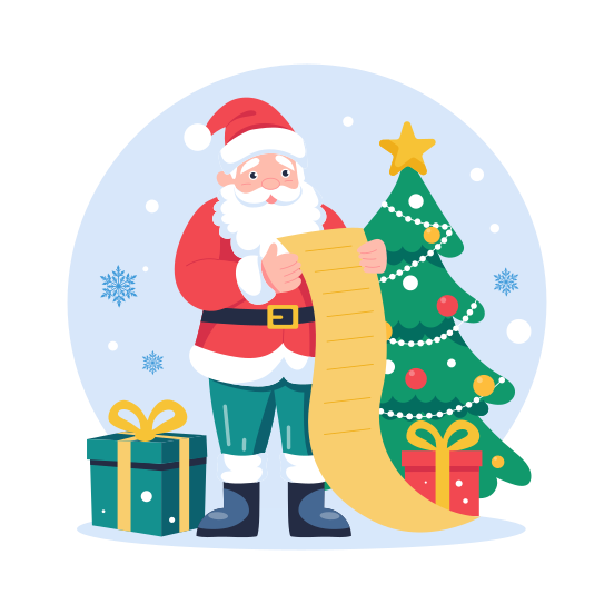 Santa List illustration