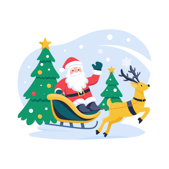 Santa Sled illustration