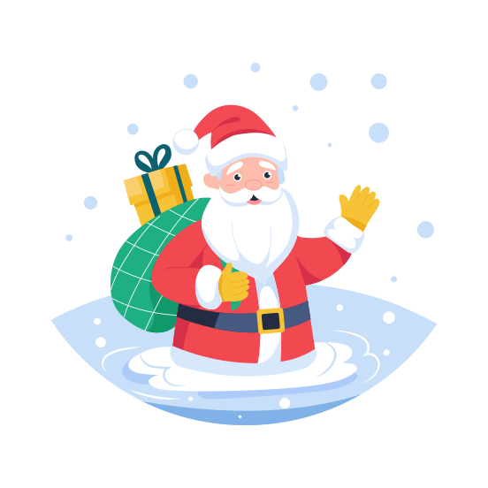 Santa Stuck illustration