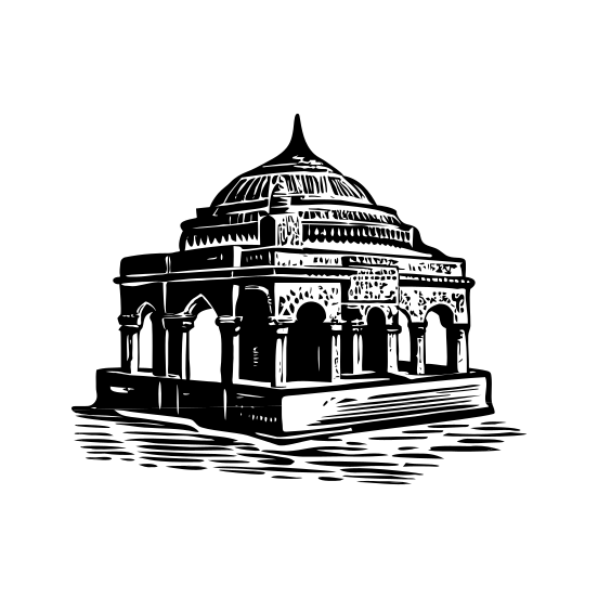 Chaukhandi Tombs illustration