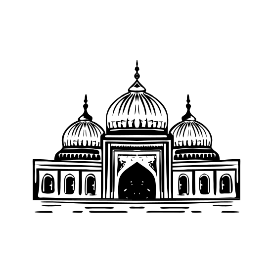 Moti Mosque illustration