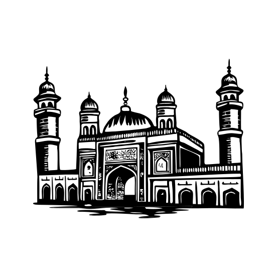 Mughal Mosque illustration